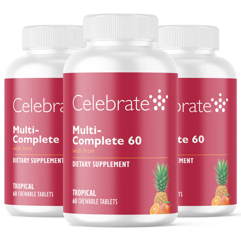 Multi-Complete 60 Bariatric Chewable Multivitamin with Iron, Tropical