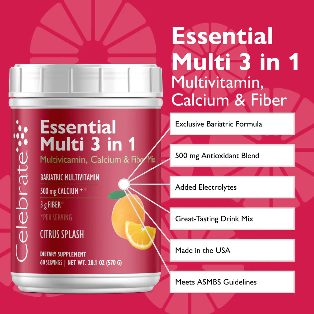 Essential Multi 3 in 1 Multivitamin with Calcium Drink Mix