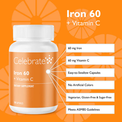 Iron 60 mg + Vitamin C Capsules