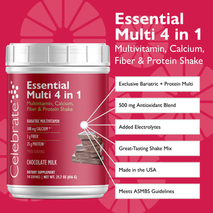 Essential Multi 4 in 1 Multivitamin with Calcium + Protein Powder