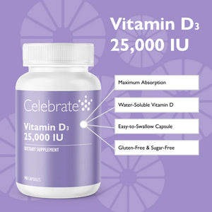Vitamin D3 625mcg (25,000 IU) Capsules