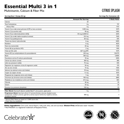 Essential Multi 3 in 1 Multivitamin with Calcium Drink Mix