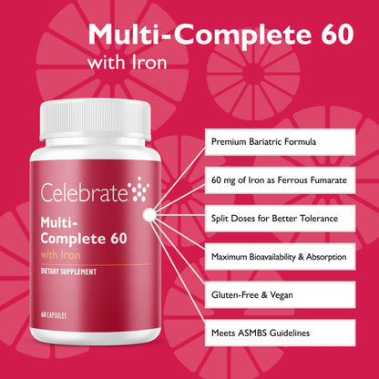 Multi-Complete 60 Bariatric Multivitamin with Iron Capsules