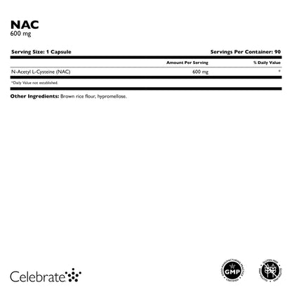 NAC (N-Acetyl Cysteine), 600mg