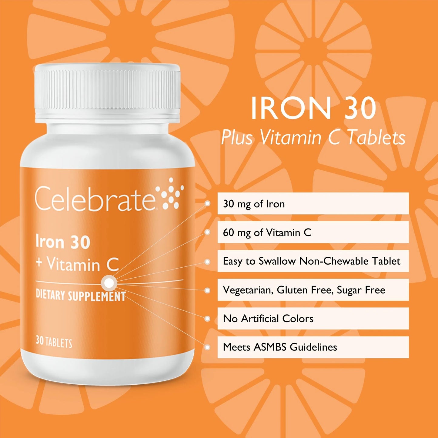 Iron 30 mg + Vitamin C Non-Chewable Tablet