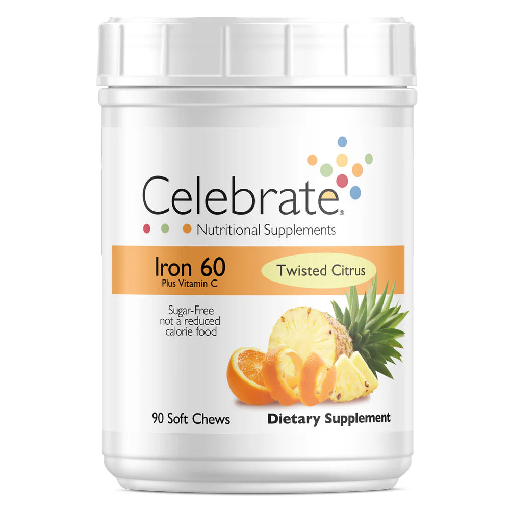 Iron 60 mg + Vitamin C Soft Chews, Twisted Citrus