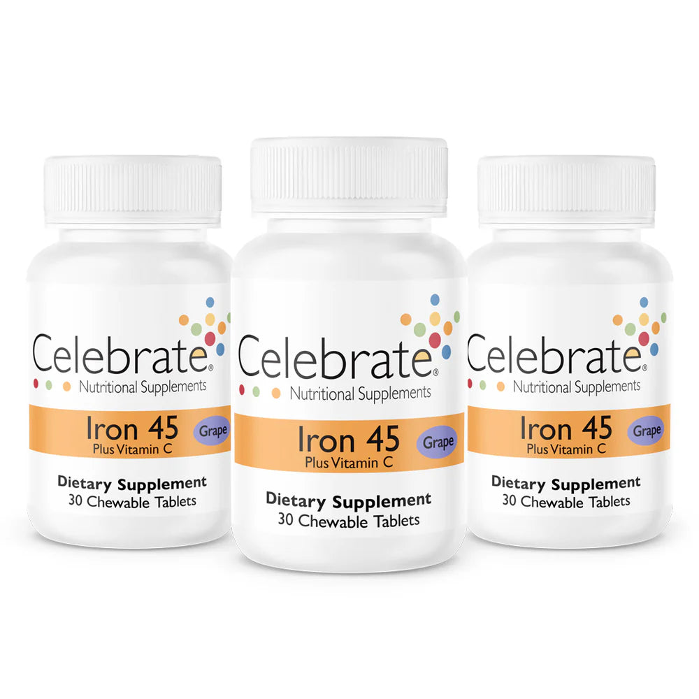 Iron 45 mg + Vitamin C Chewable Tablets, Grape